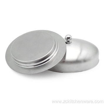 Round Shape Metal Cheese Storage Butter Holder